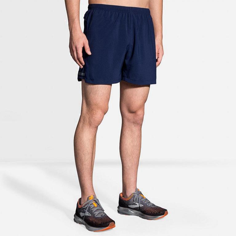 Brooks Sherpa 5 Men's Running Shorts UK Clearance - Blue (TONSX5967)